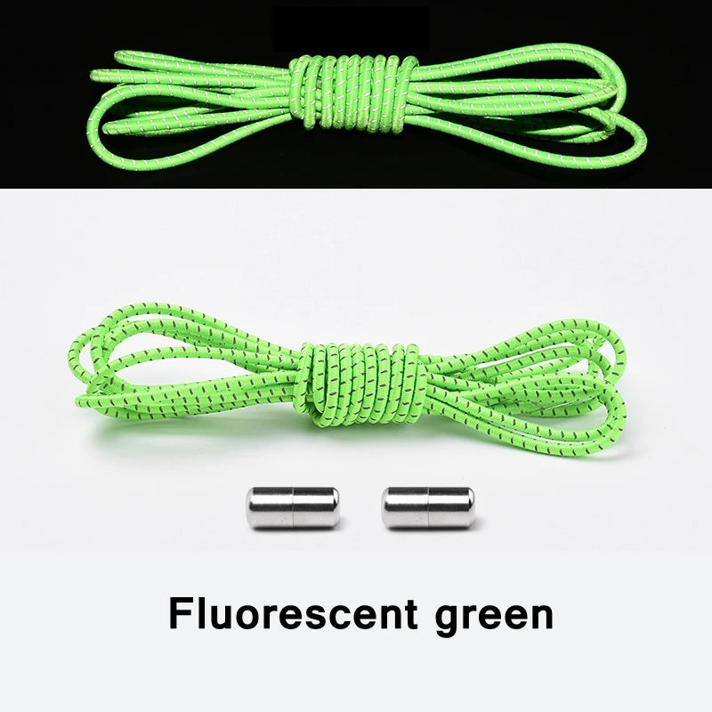 no tie shoelaces, elastic shoelaces, round shoelaces, no tie laces, elastic laces, tie shoelaces, reflective laces, tieless shoelaces

