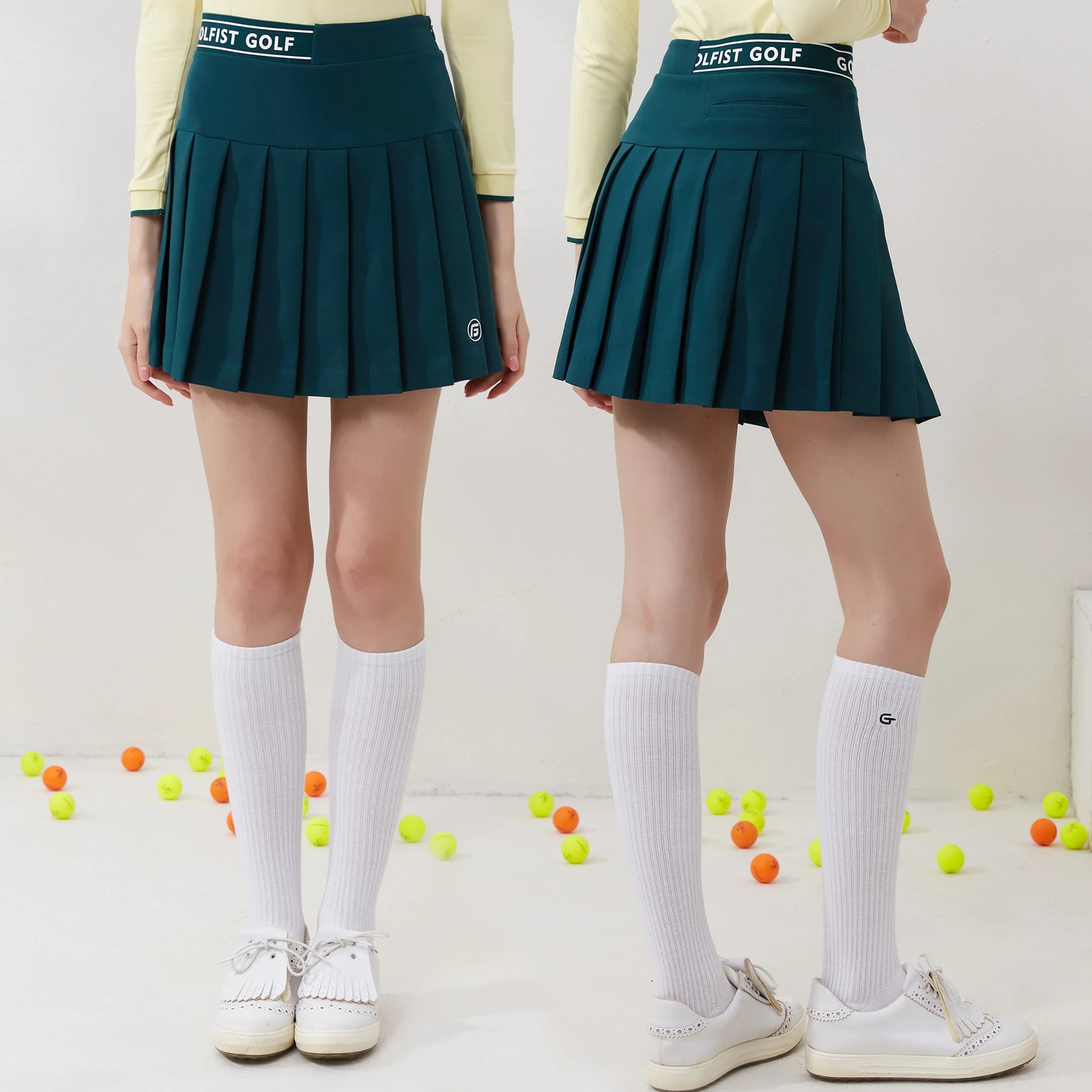 Damen-Golfrock – Elastischer, plissierter Golf-Skort mit integrierten Shorts