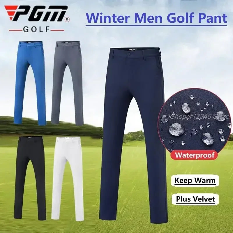 winter golf pants, men's golf trousers, cold weather golf pants, golf trousers, slim fit golf pants, waterproof golf trousers