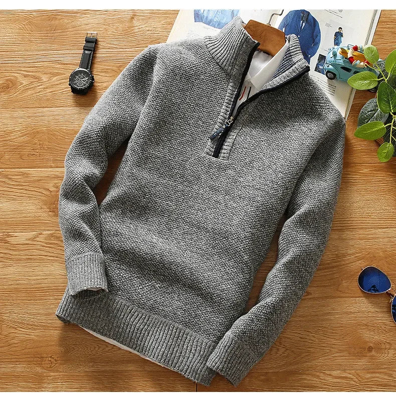 half zip turtleneck sweater
