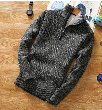 half zip turtleneck sweater
