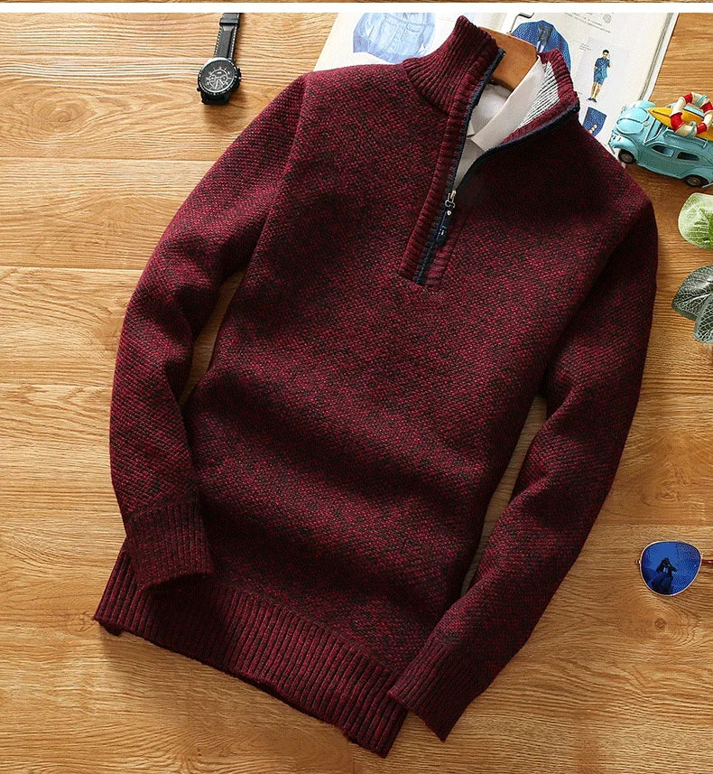 half zip turtleneck sweater
