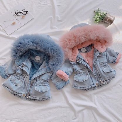 hooded denim jacket

