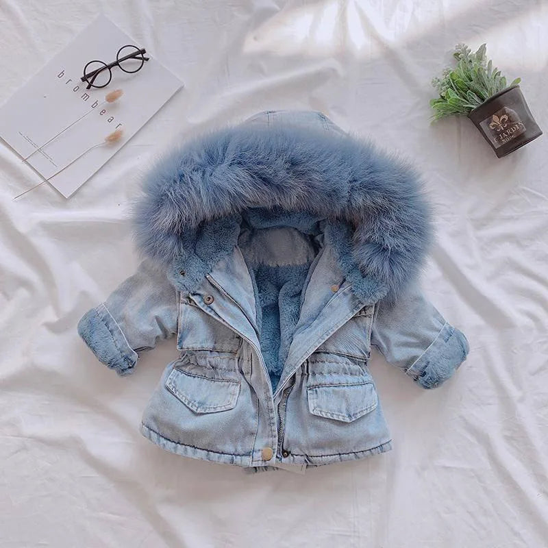 hooded denim jacket

