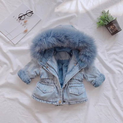 hooded denim jacket

