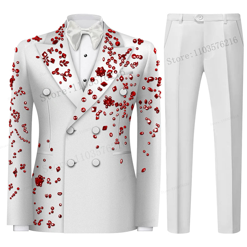 Men's Formal Wedding Suits with Notched Lapel
