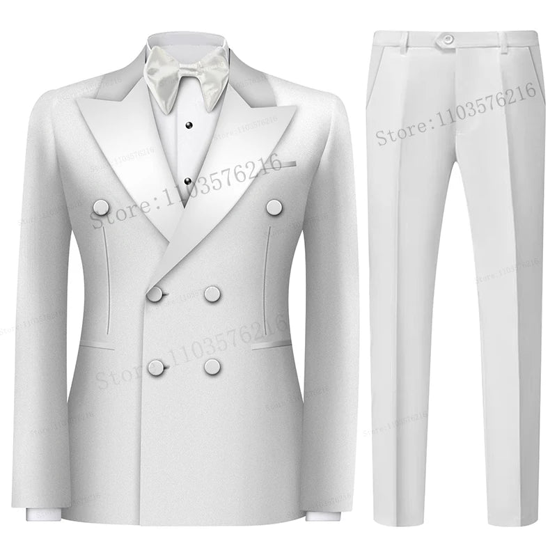 Men's Formal Wedding Suits with Notched Lapel
