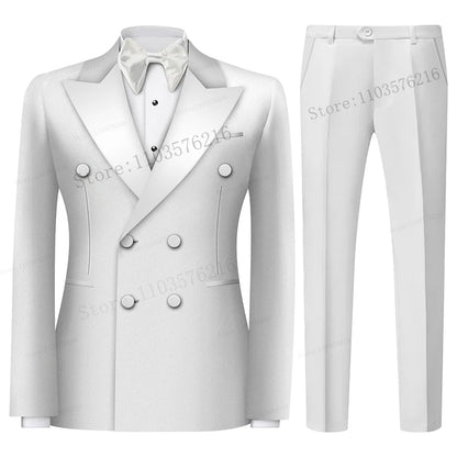 Men's Formal Wedding Suits with Notched Lapel
