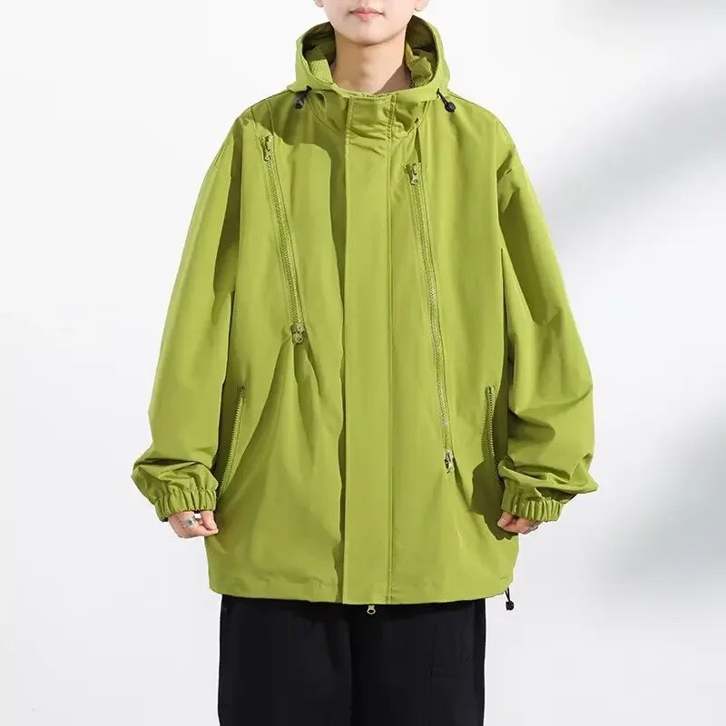 Men's Bomber Zip-Up Windbreaker Set
