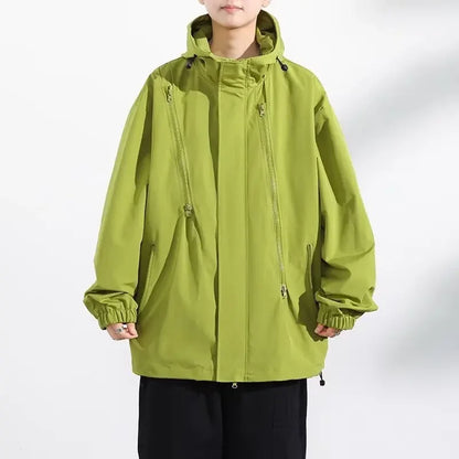 Men's Bomber Zip-Up Windbreaker Set
