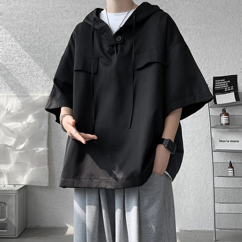 mens hooded t shirt

