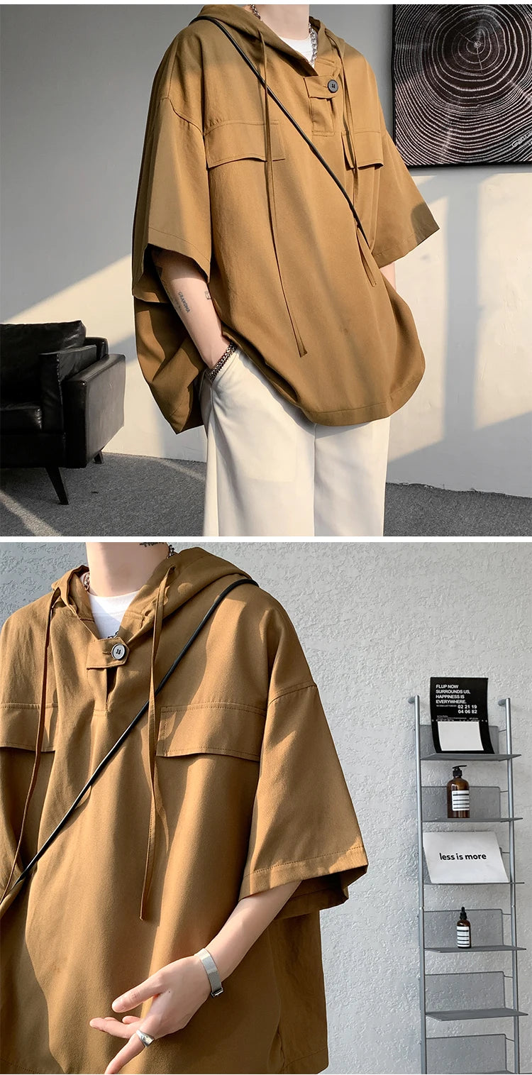 vmens hooded t shirt

