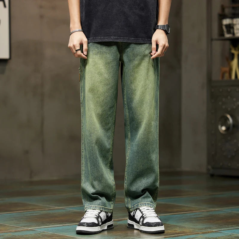mens wide leg jeans

