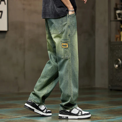 mens wide leg jeans

