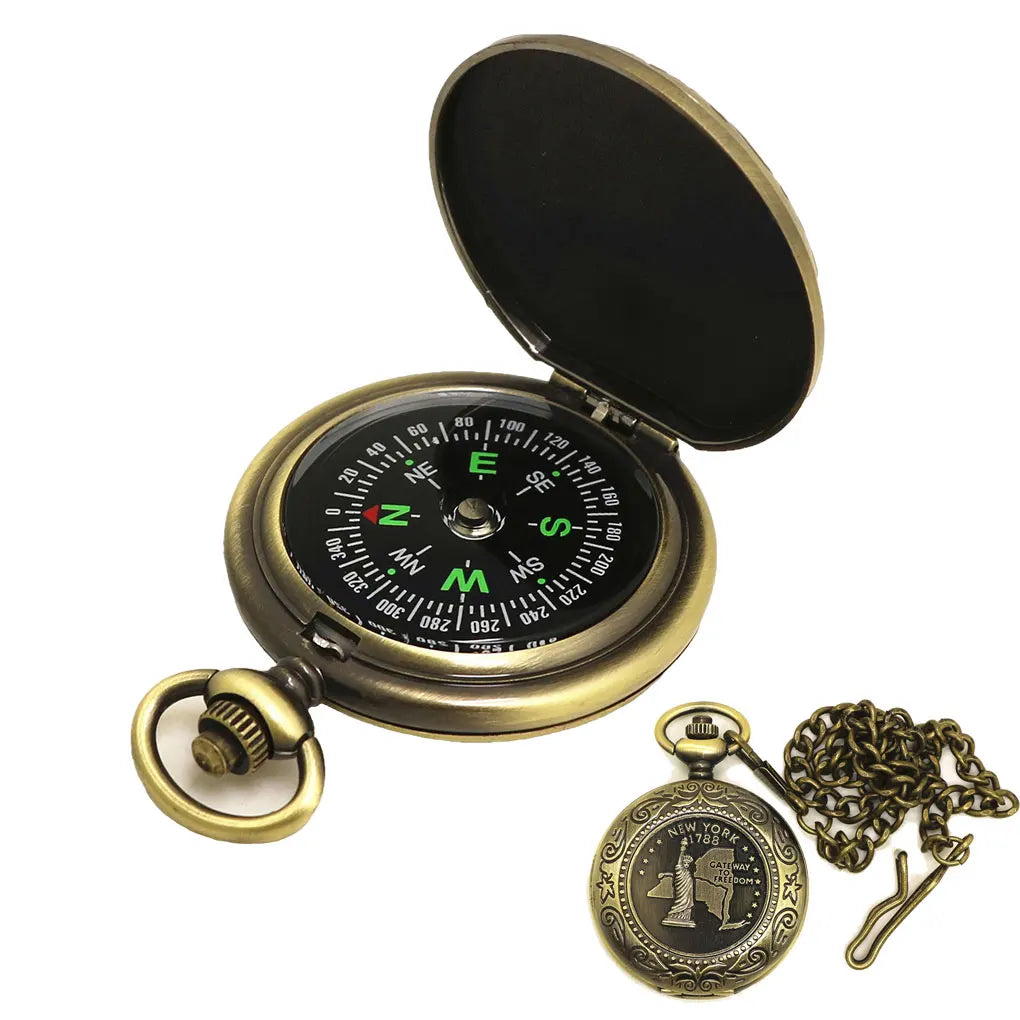 Portable Military Compass - Folding Army Green for Outdoor Navigation