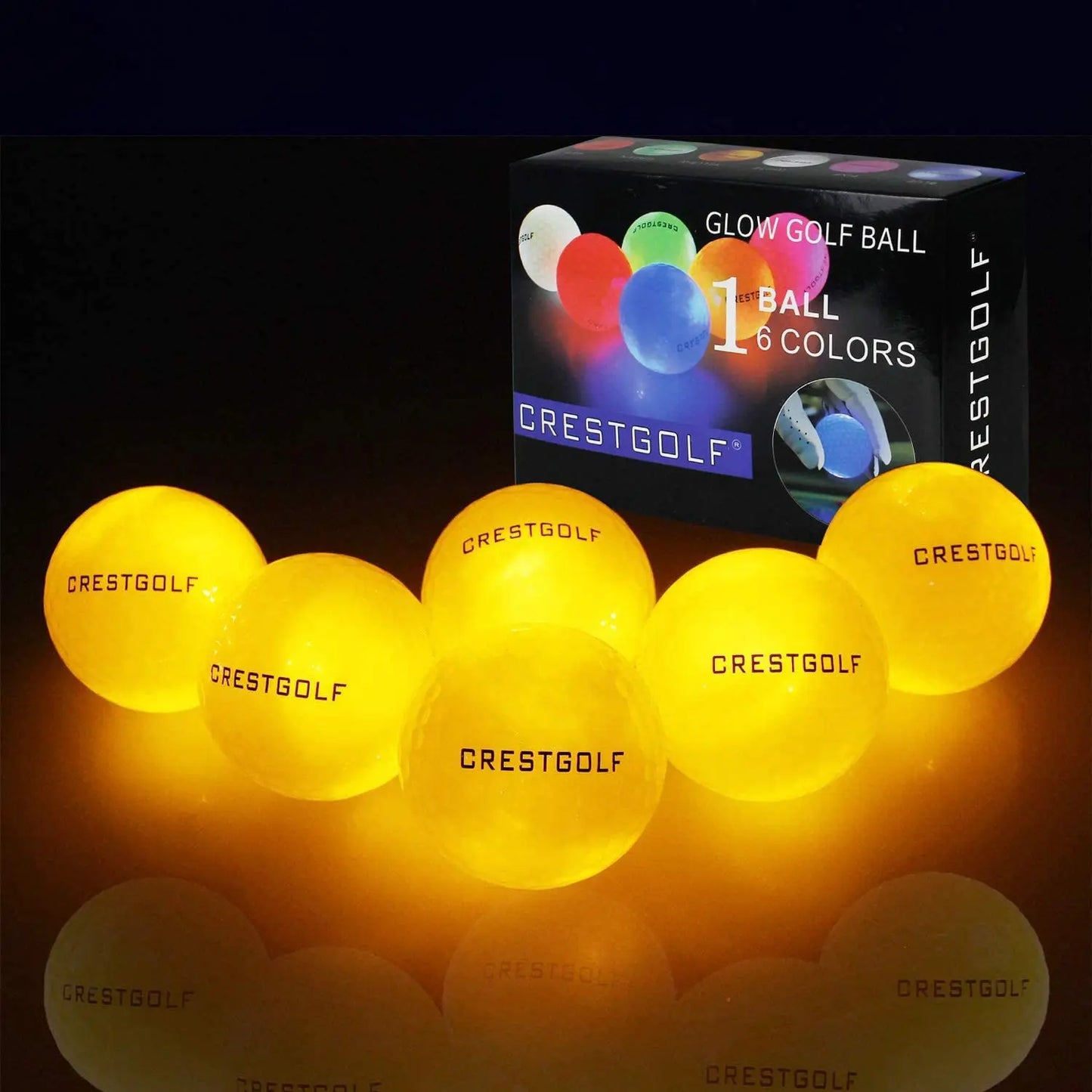 Crestgolf LED Glow Balls- Perfect Night Golf Gift
