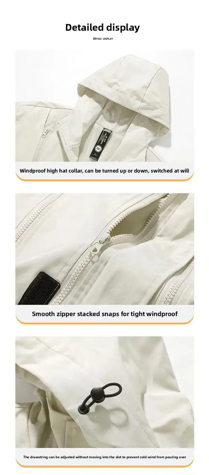 Men's Bomber Zip-Up Windbreaker Set
