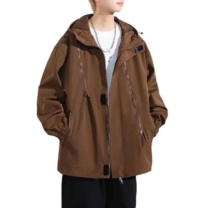 Men's Bomber Zip-Up Windbreaker Set
