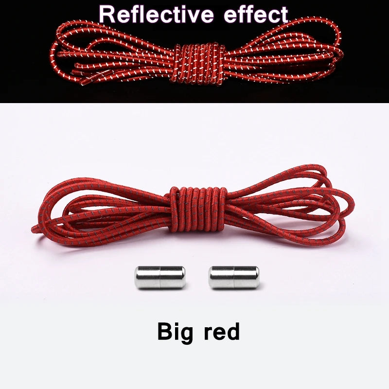 no tie shoelaces, elastic shoelaces, round shoelaces, no tie laces, elastic laces, tie shoelaces, reflective laces, tieless shoelaces

