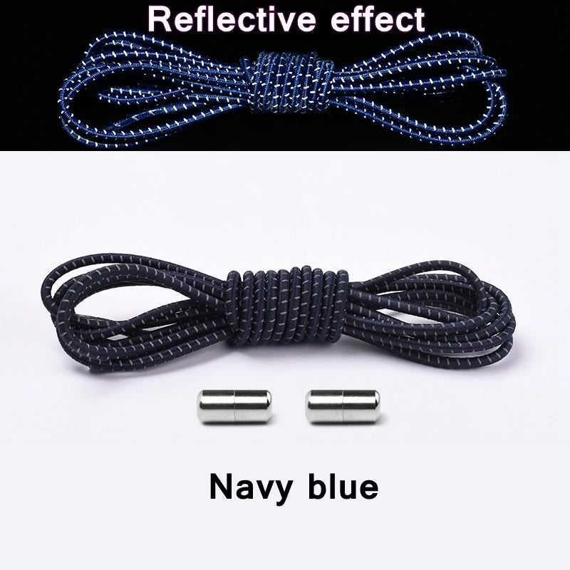 no tie shoelaces, elastic shoelaces, round shoelaces, no tie laces, elastic laces, tie shoelaces, reflective laces, tieless shoelaces

