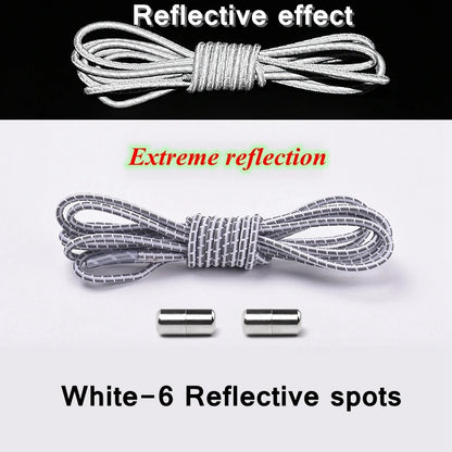 no tie shoelaces, elastic shoelaces, round shoelaces, no tie laces, elastic laces, tie shoelaces, reflective laces, tieless shoelaces

