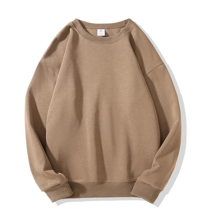 Simple Round Neck Sweatshirt- Men’s Loose Pullover
