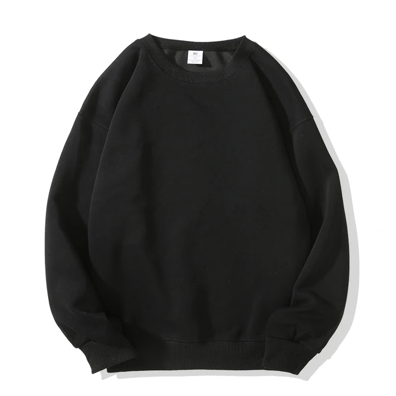Simple Round Neck Sweatshirt- Men’s Loose Pullover
