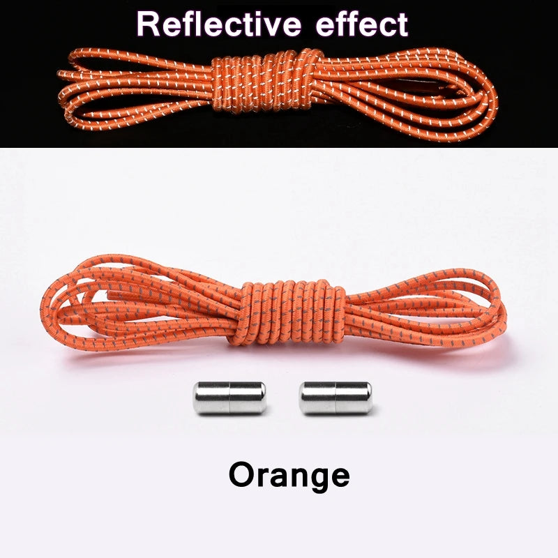 no tie shoelaces, elastic shoelaces, round shoelaces, no tie laces, elastic laces, tie shoelaces, reflective laces, tieless shoelaces

