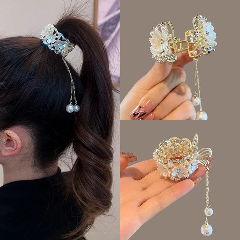 rhinestone hair claw