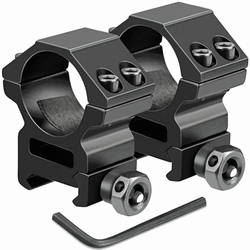 2PCS Hunting Rifle Scope Mount Rings for 25.4mm/30mm Tubes - 11mm/20mm Rails

