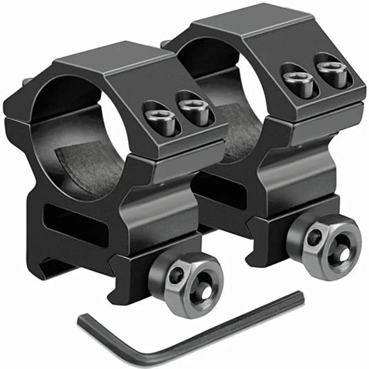 2PCS Hunting Rifle Scope Mount Rings for 25.4mm/30mm Tubes - 11mm/20mm Rails
