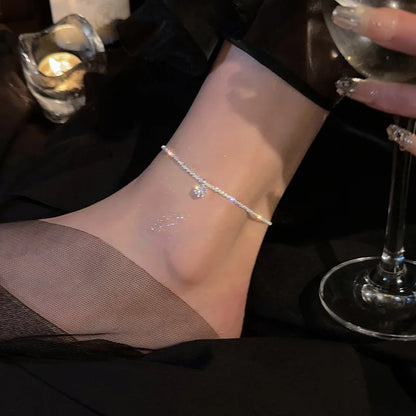 silver anklets for women