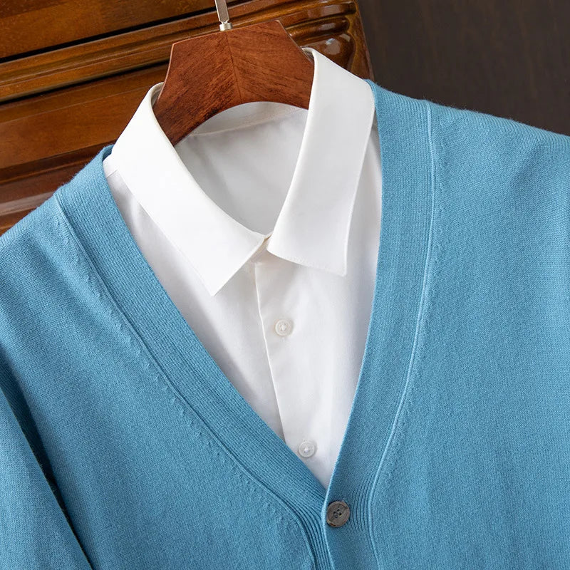 BROWON Classic V-Neck Cardigan
