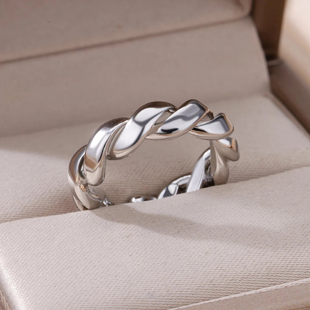 smooth stainless ring

