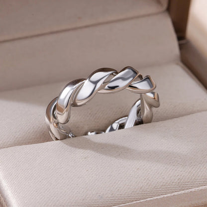 smooth stainless ring

