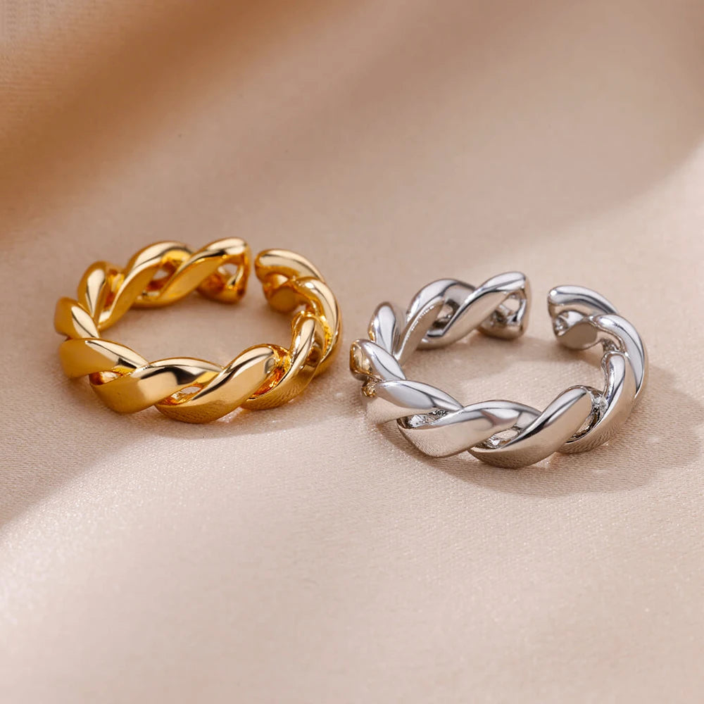 smooth stainless ring

