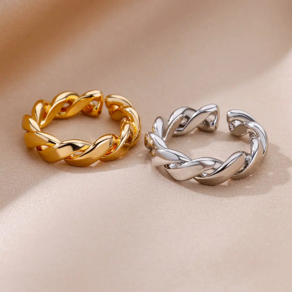 smooth stainless ring

