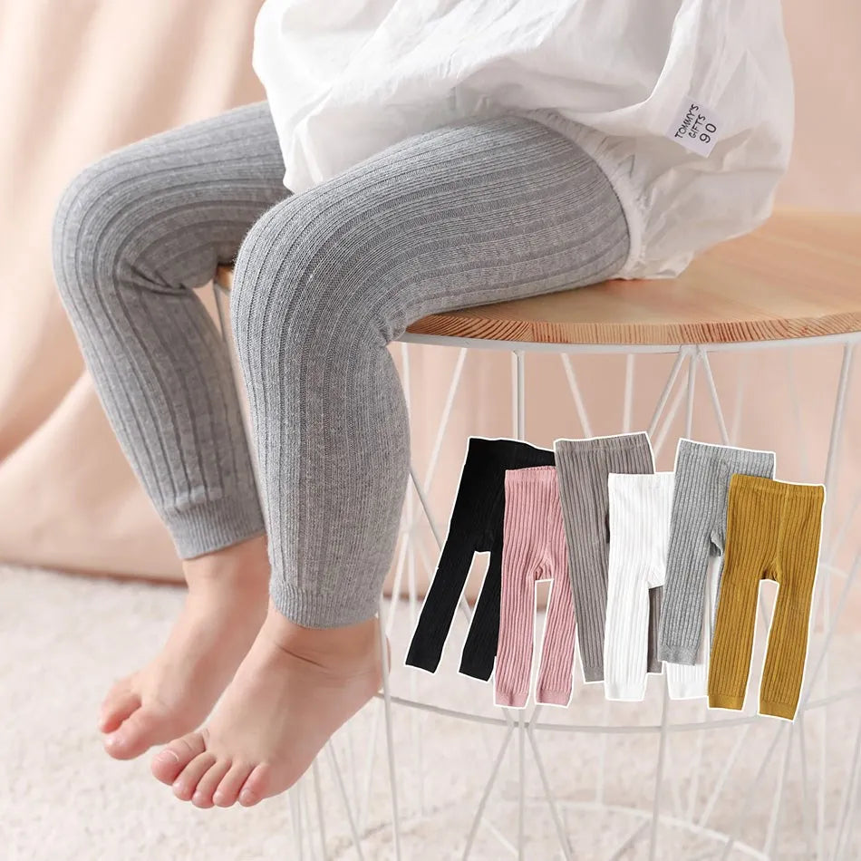 solid cotton kids leggings

