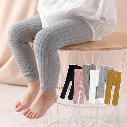 solid cotton kids leggings

