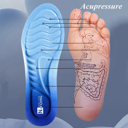 4D Latex Sport Insoles- Soft/Elastic/Anti-Pain/Arch Support