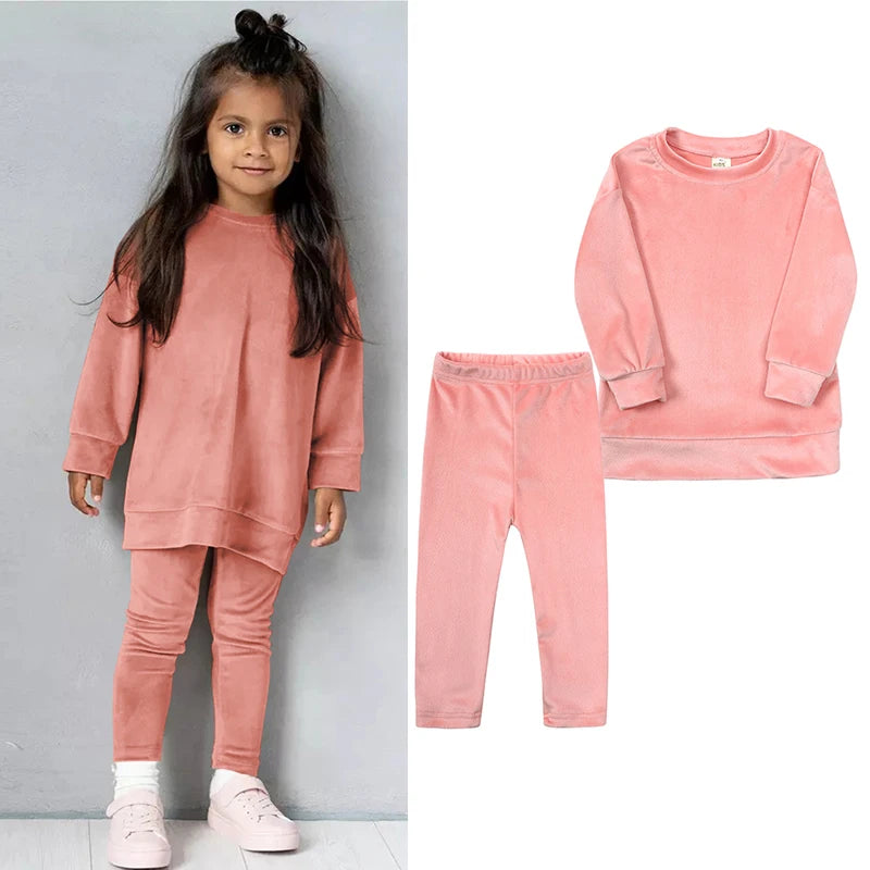 spring velvent suit for kids


