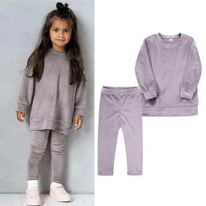 spring velvent suit for kids

