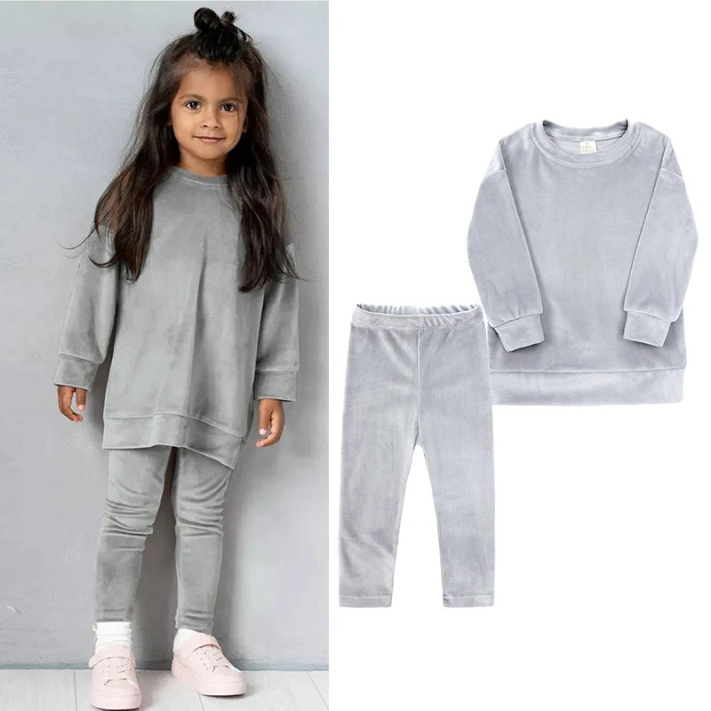 spring velvent suit for kids

