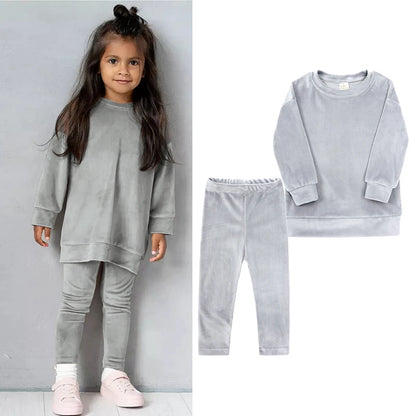 spring velvent suit for kids

