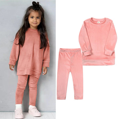 spring velvent suit for kids

