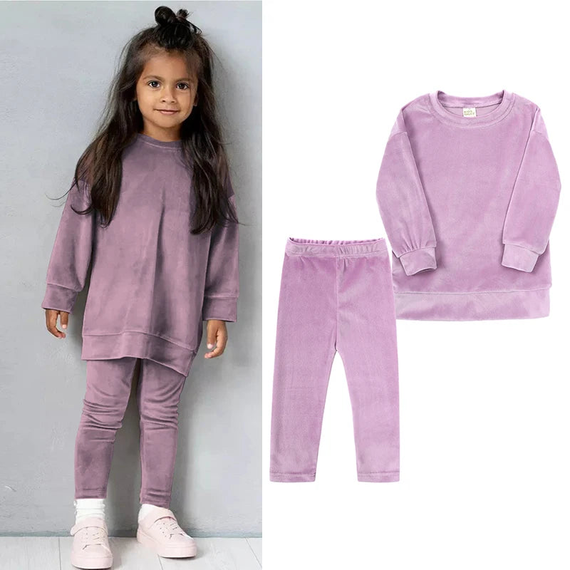 spring velvent suit for kids

