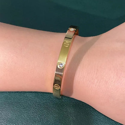 steel zircon bracelet

