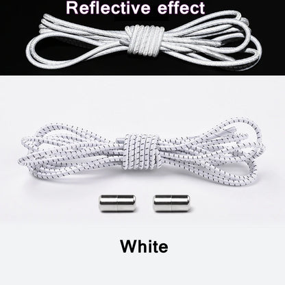 no tie shoelaces, elastic shoelaces, round shoelaces, no tie laces, elastic laces, tie shoelaces, reflective laces, tieless shoelaces


