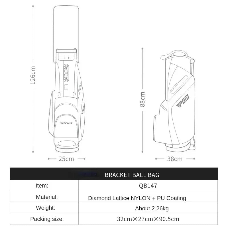 PGM Golf Bags Men Women 14 Insertion Lightweight Portable Shoulder Strap Bracket Bag QB147
