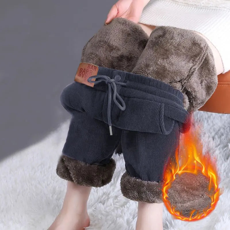 Cozy Plus Size Lamb Fleece Winter Pants